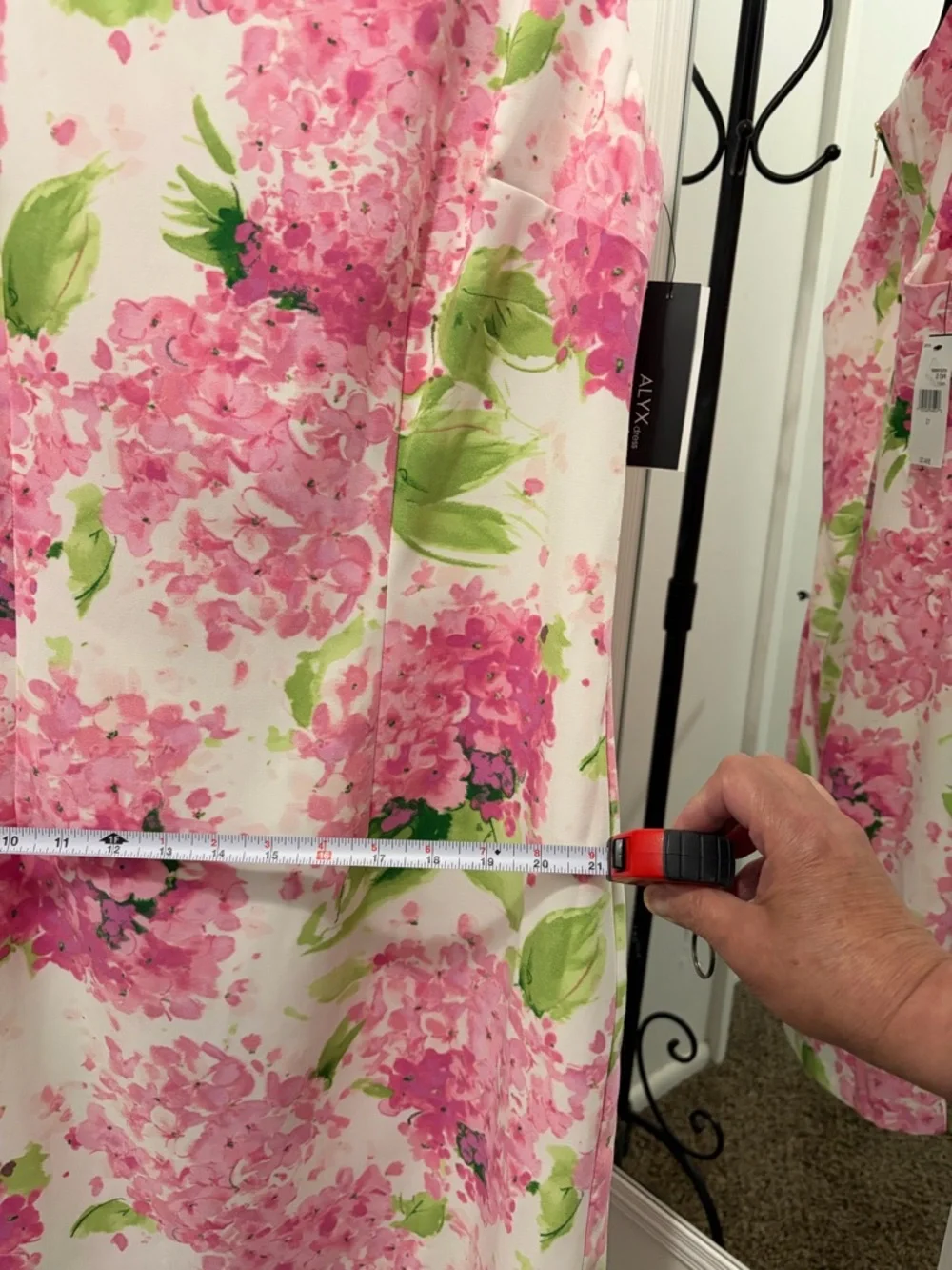 Alyx Pink & Green Floral Midi Dress - Picture 5 of 7
